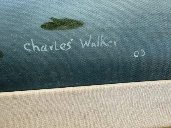 Charles Walker Cypress Sanctuary Painting Artist Signature