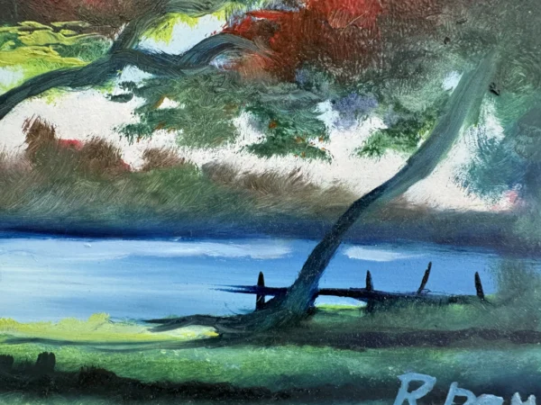 Rodney Demps Dream Poinciana Painting Lake Close Up