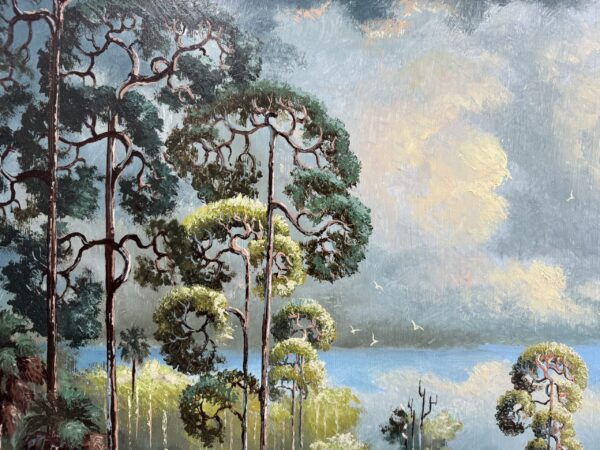 Willie Daniels Country Road Painting Trees Close Up