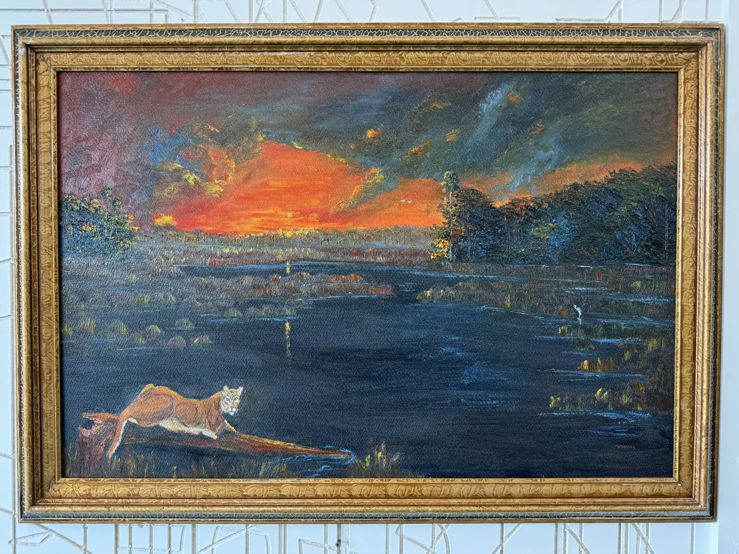 Florida Panther by Charles Wheeler Painting Auction